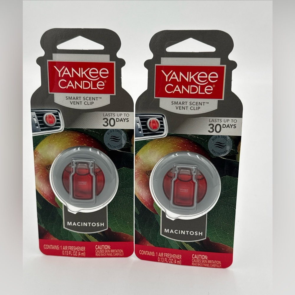 Yankee Candle Macintosh Smart Scent Vent Clip Set of 2